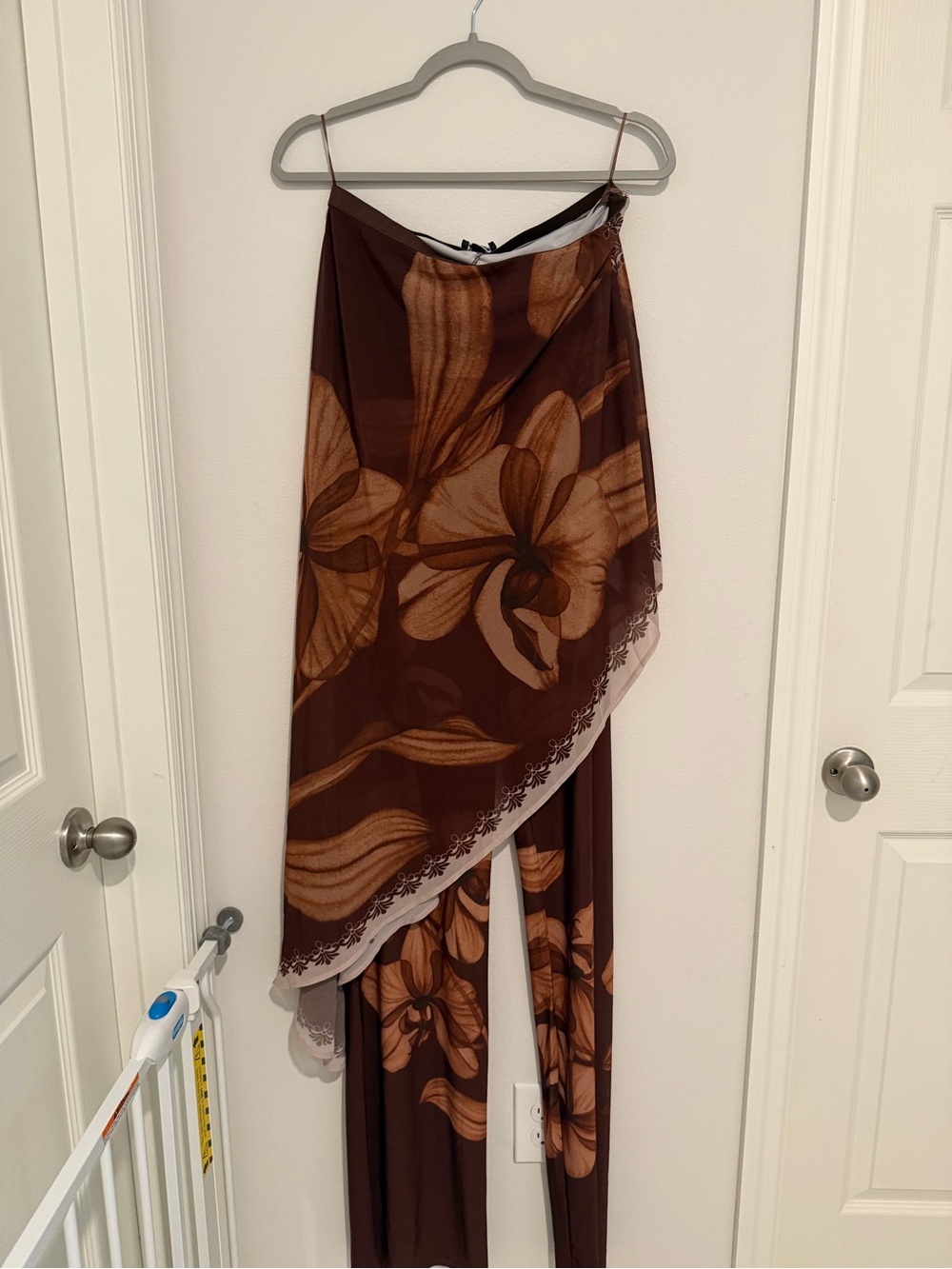 Brown Floral Romper